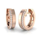 Hoop Earrings - Foggy 0.1ct Gold Diamond Radiance