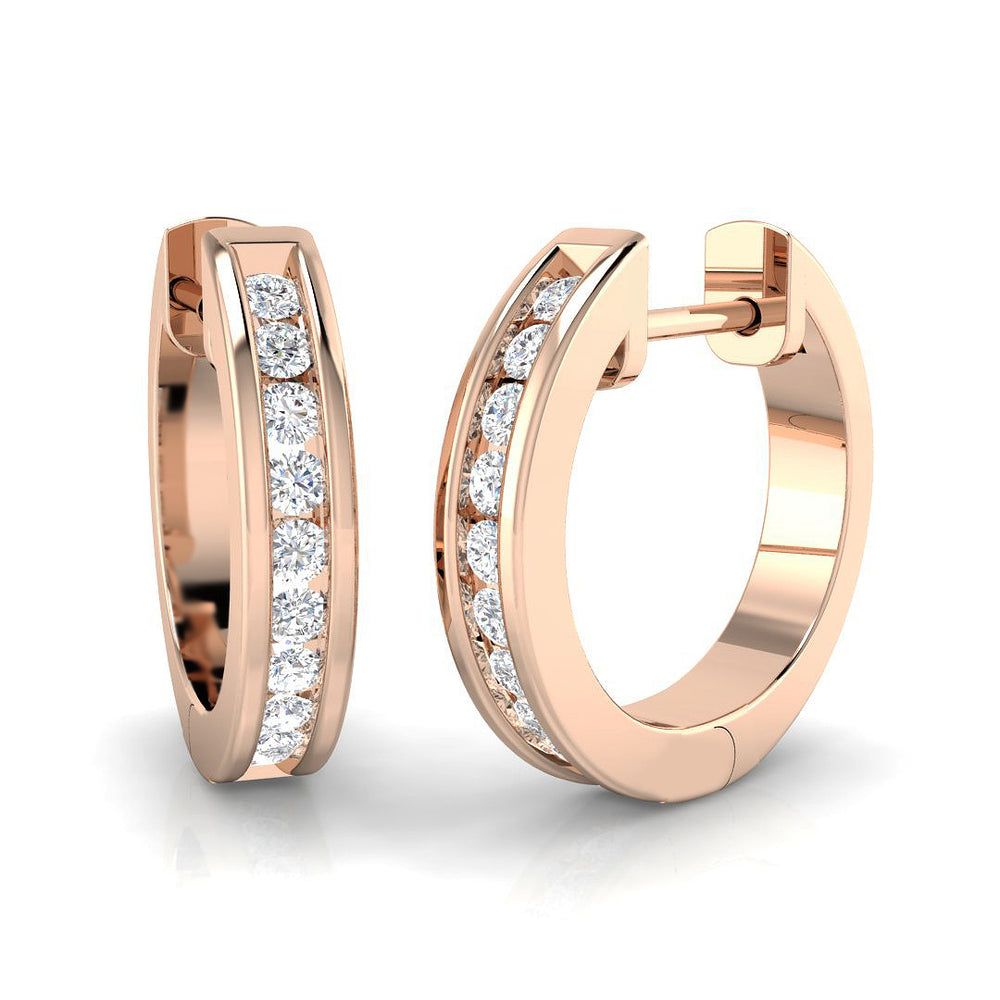 Hoop Earrings - Lumxy 0.25ct Gold Luxe Radiance