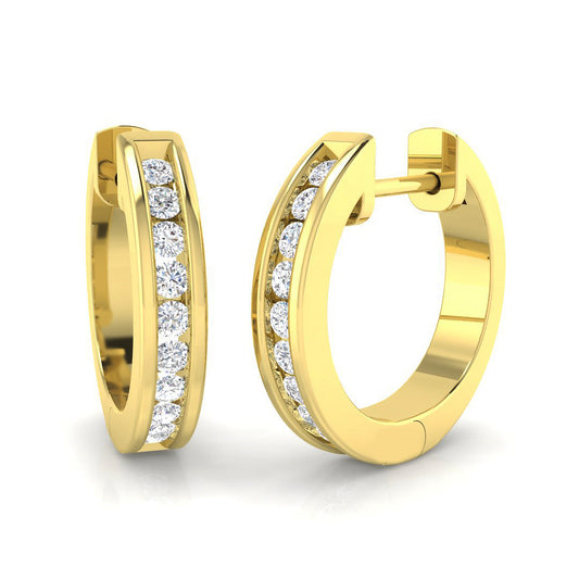 Hoop Earrings - Lumxy 0.25ct Gold Luxe Radiance