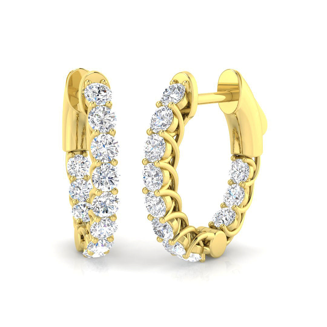 Hoop Earrings - Lumyy 1ct Luxury Gold Grace