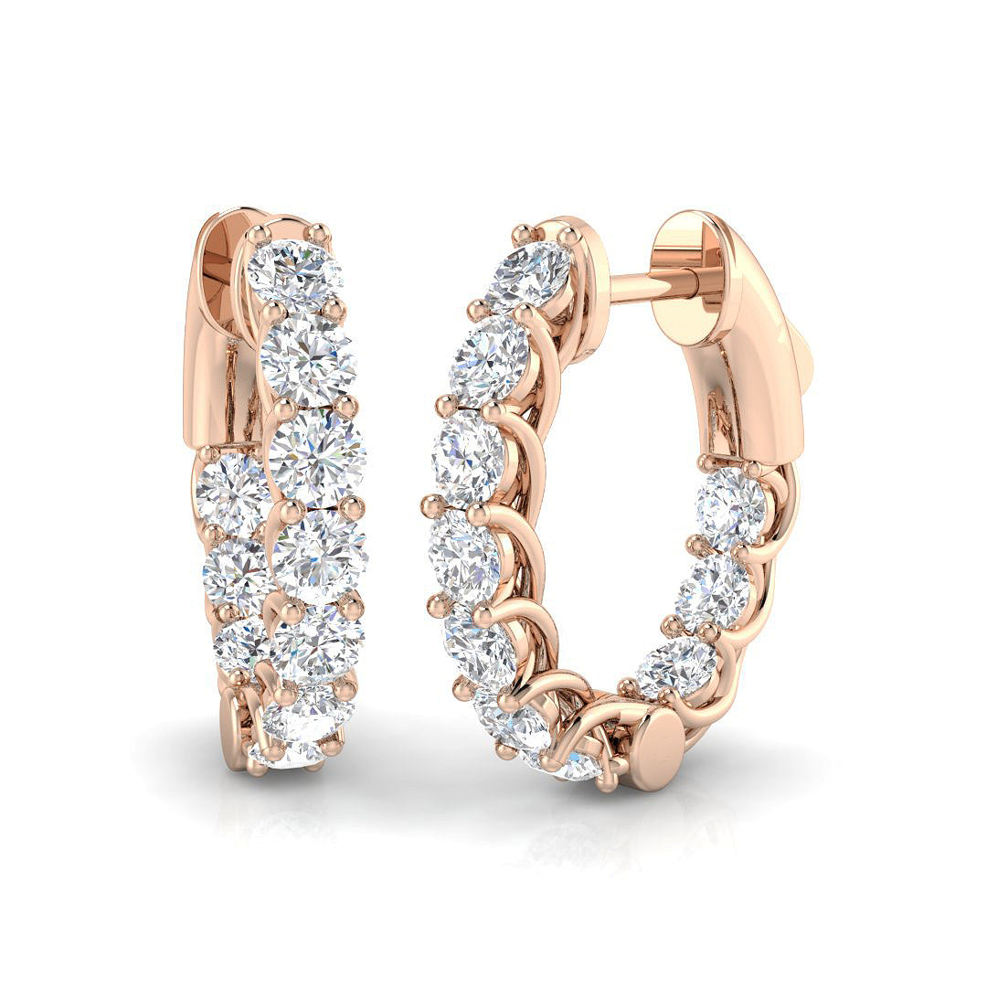 Hoop Earrings - Lungy 3ct Gold Statement Luxury