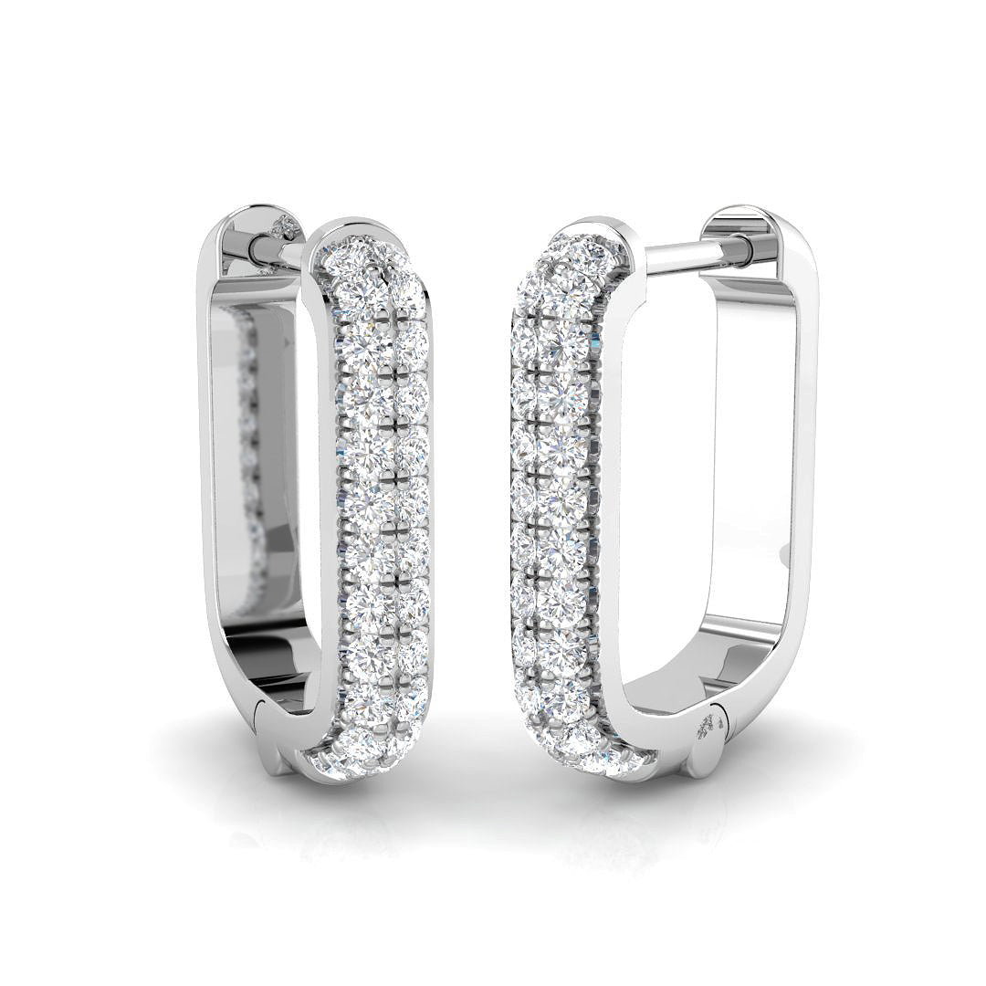 Hoop Earrings - Acorn 0.2ct Gold Pure Radiance