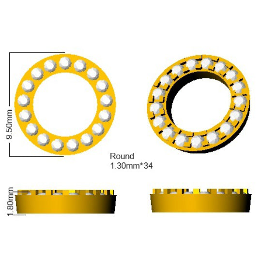 0.30 Carat D-E/VS Lab Grown Diamond Shape Earring 9k Yellow Gold Ready To Ship
