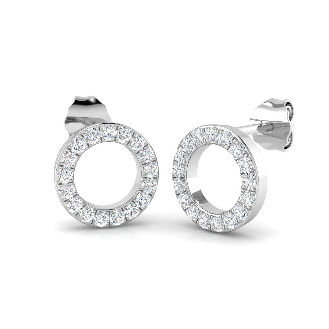 0.30 Carat D-E/VS Lab Grown Diamond Shape Earring 9k White Gold Ready To Ship