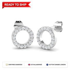 Lab grown diamond earring