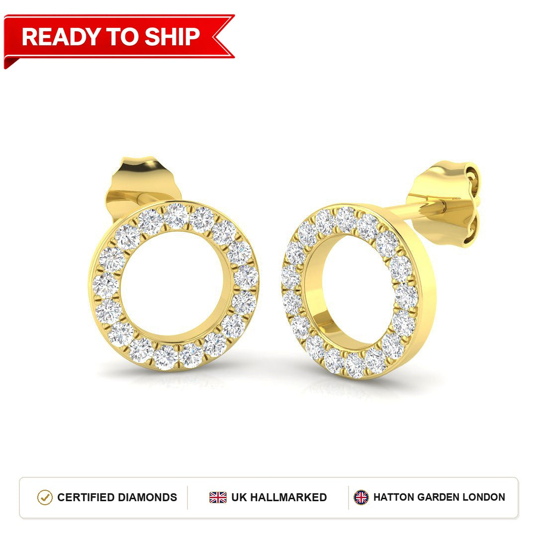 Lab grown diamond earring