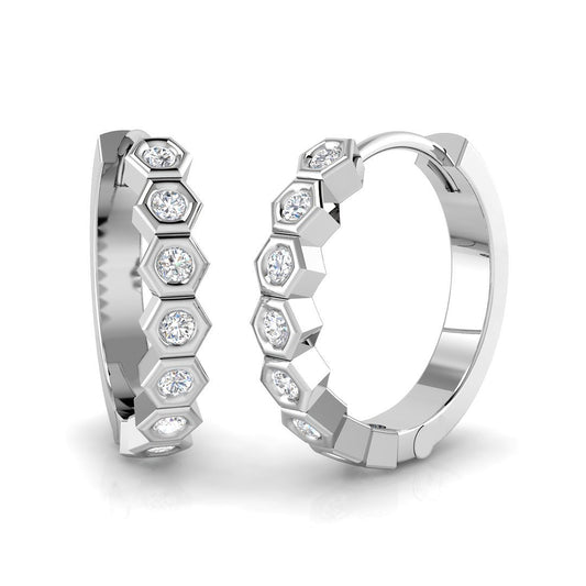 Hoop Earrings - Lunhy 0.2ct Gold Pure Splendor