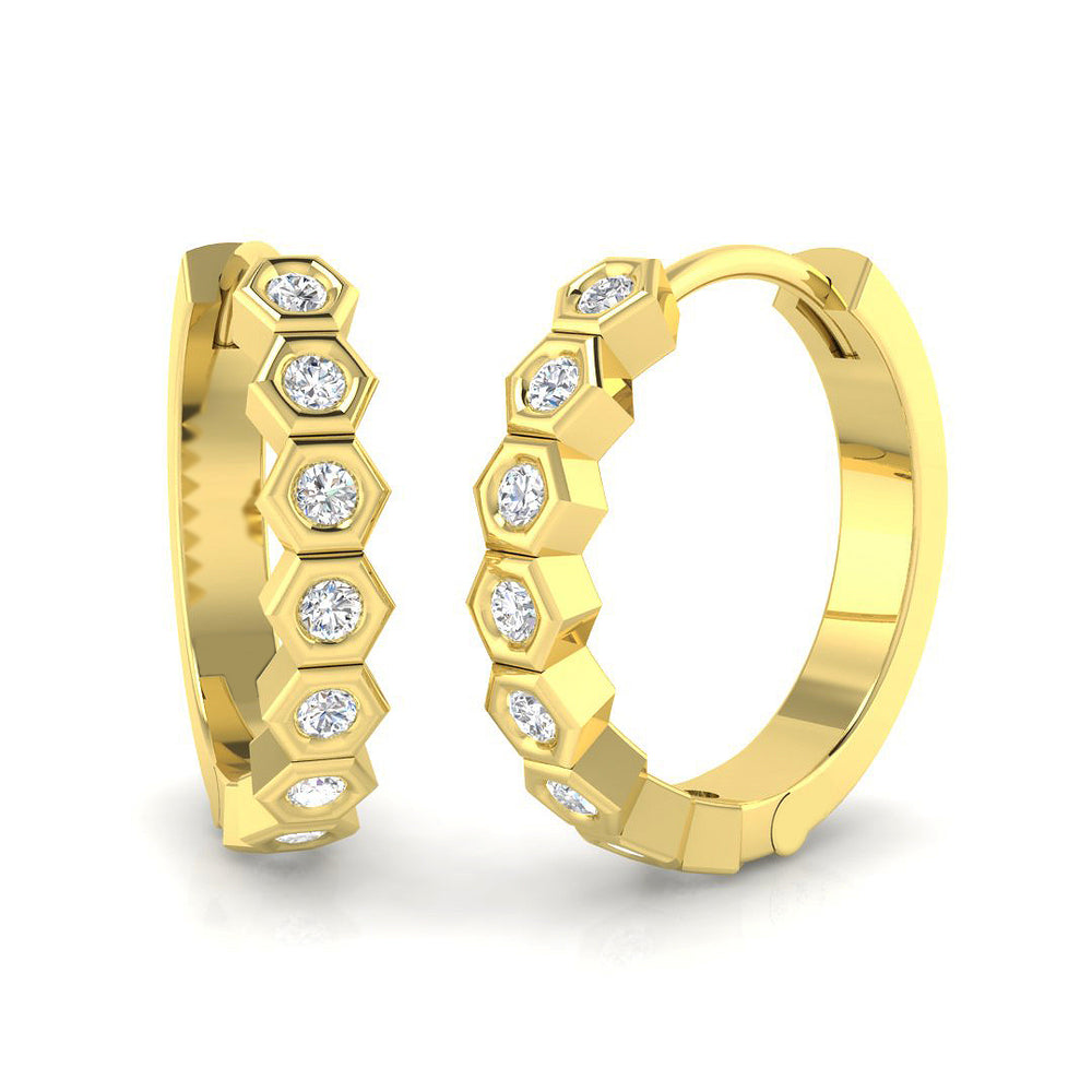Hoop Earrings - Lunhy 0.2ct Gold Pure Splendor