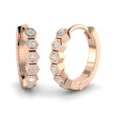 Hoop Earrings - Lunmy 0.1ct Gold Glamour