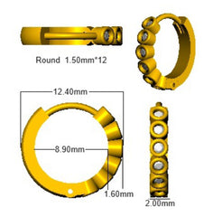 0.20 Carat D-E/VS Lab Grown Diamond Hoops Earring 9k Yellow Gold Ready To Ship
