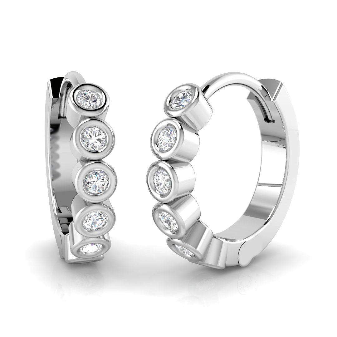 Hoop Earrings - Lunny 0.15ct Gold Minimalist Luxury