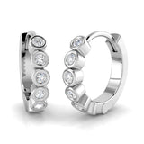 9ct White Gold 0.17ct Lab Grown Diamond Hoops Earrings