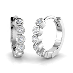 0.2 Carat D-E/VS Lab Grown Diamond Hoops Earring 9k White Gold Ready To Ship