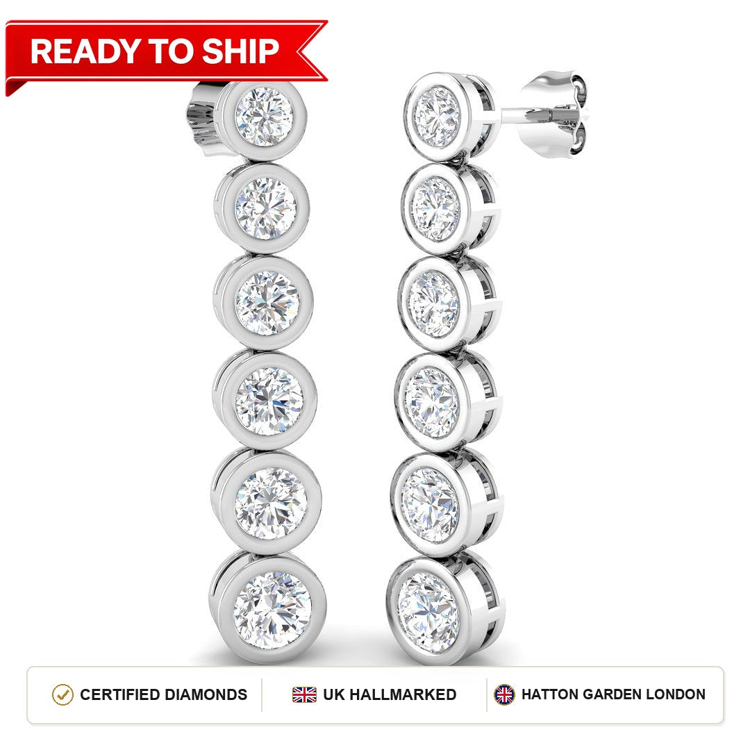 Lab grown diamond earring
