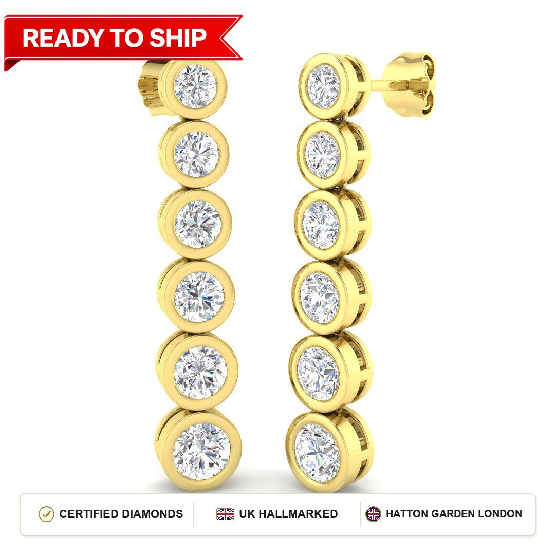Lab grown diamond earring