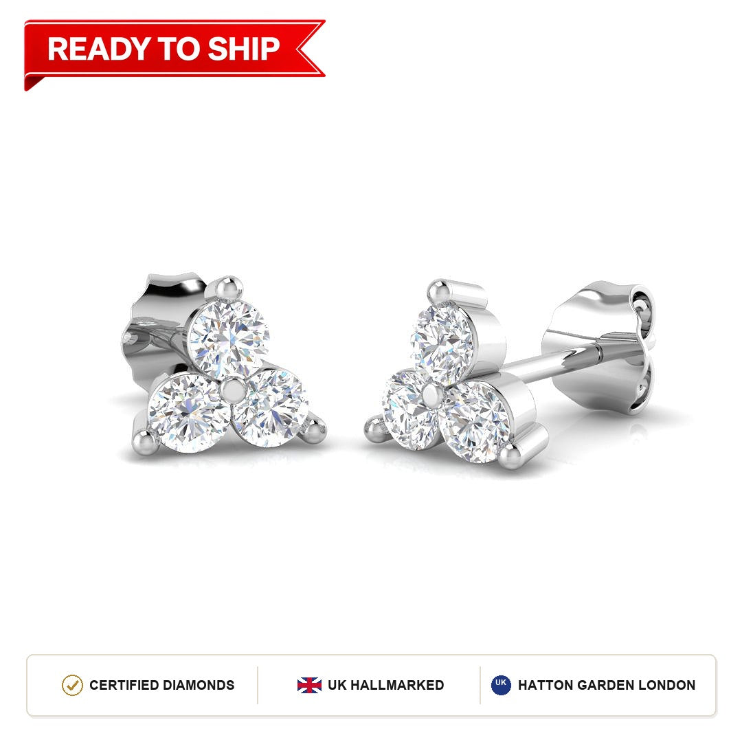 Lab grown diamond earring