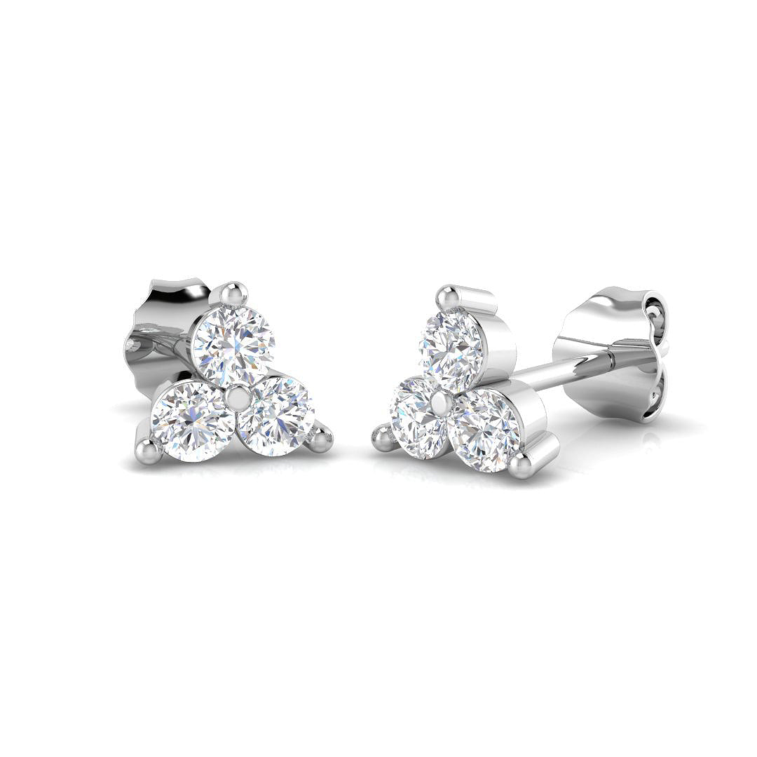 0.50 Ct DE/VS Lab Grown Diamond Drop Earring 9k White Gold Ready To Ship