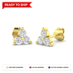 Lab grown diamond earring