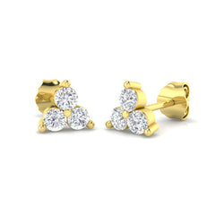 0.50 Ct DE/VS Lab Grown Diamond Drop Earring 9k Yellow Gold Ready To Ship