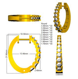 Lumvy 1.25-1.5ct Gold Colour Hoops Diamond Earrings for Luxurious Elegance