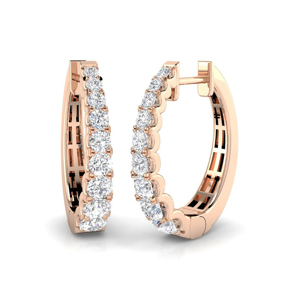 Hoop Earrings - Lumwy 1ct Classic Gold Luxury
