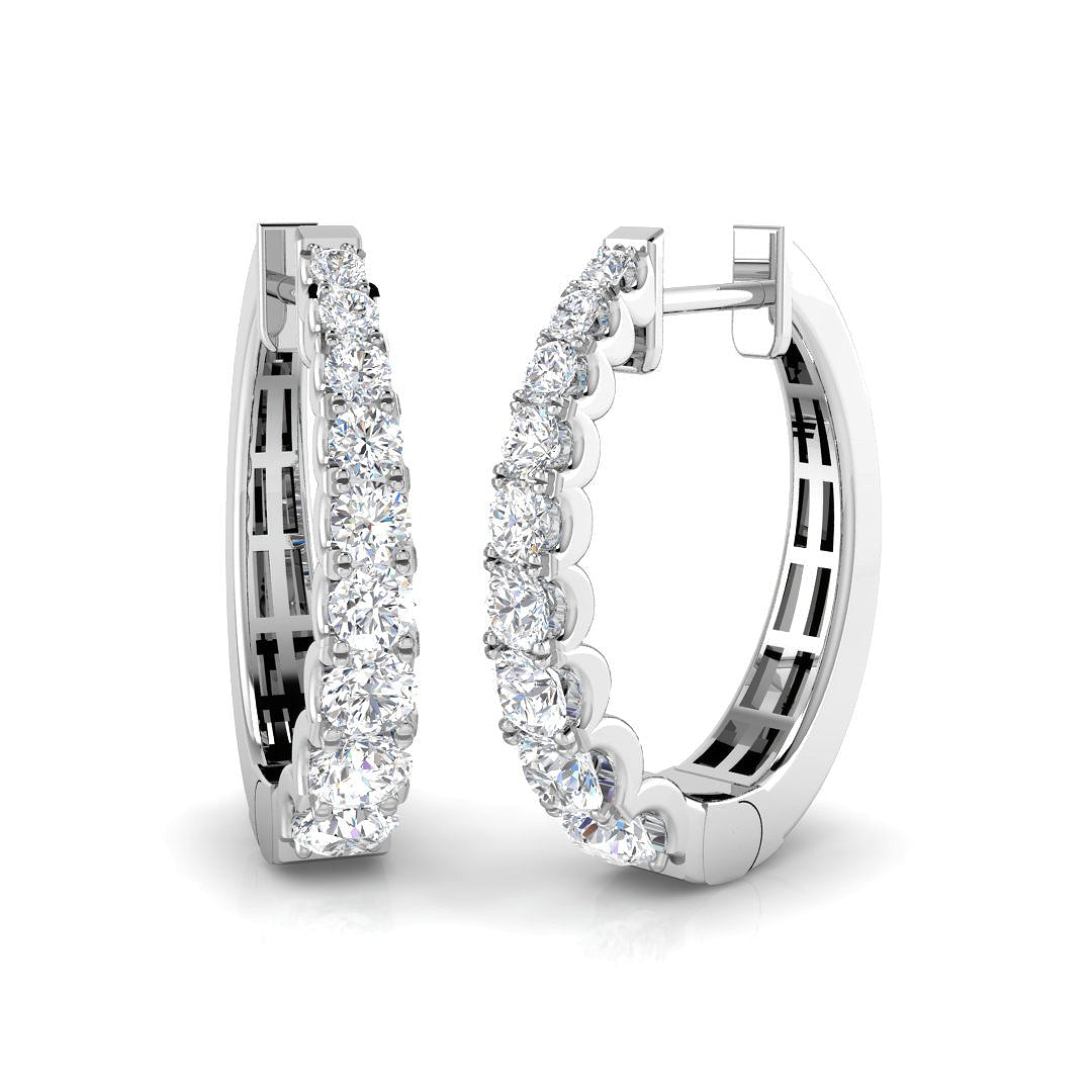 Hoop Earrings - Lumwy 1ct Classic Gold Luxury