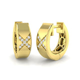 Hoop Earrings - Luvoy Elegant Luxury 0.5ct Gold