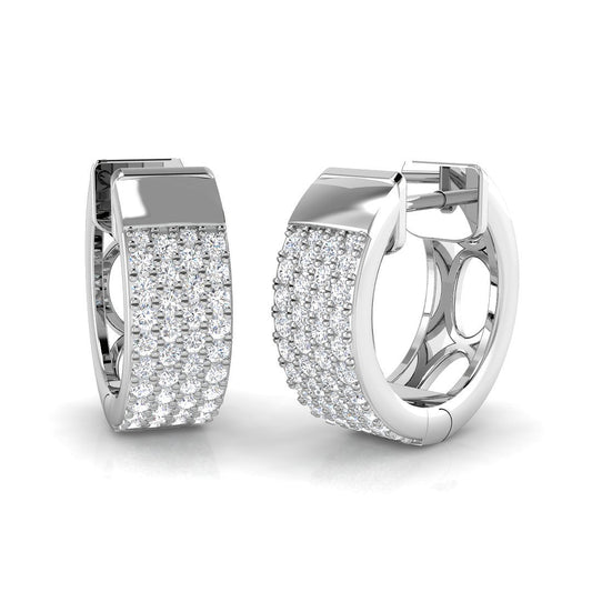 Hoop Earrings - Luvoy Elegant Luxury 0.5ct Gold