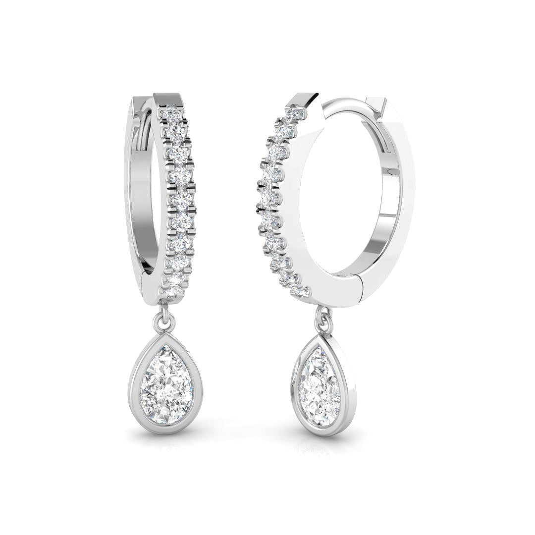 Elwyn Gold Drop & Trilogy Diamond Earrings - 0.5ct Luxury Jewelry