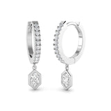 "Entty Gold Drop & Trilogy Diamond Earrings - Exquisite Luxury Design"