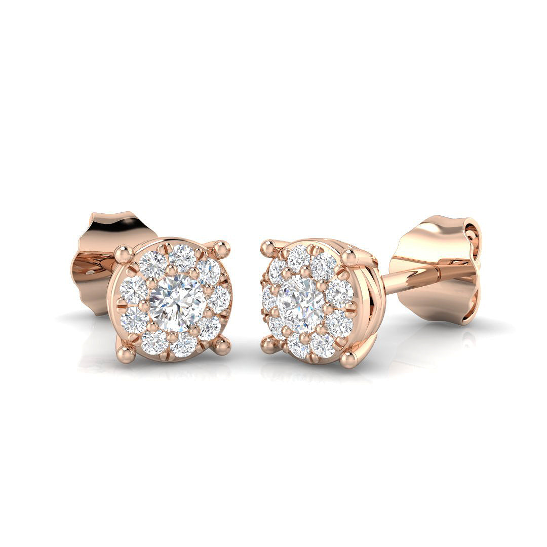 "Dealy Gold Cluster Diamond Earrings - Elegant Luxury from 0.2ct to 15ct"