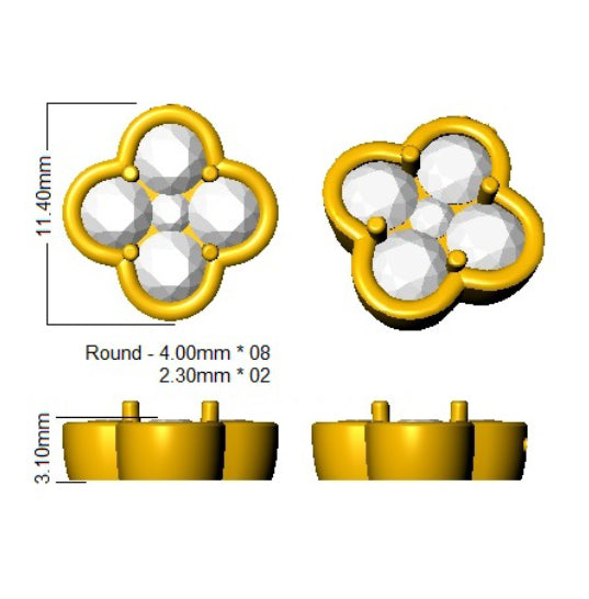 Gusty 2ct-3ct Gold Tanzanite Diamond Earrings - Luxury Elegance