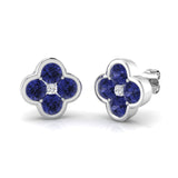 Gusty 2ct-3ct Gold Tanzanite Diamond Earrings - Luxury Elegance
