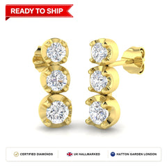 Lab grown diamond earring