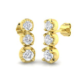 9ct Yellow Gold 1.11ct Lab Grown Diamond Drop Earrings