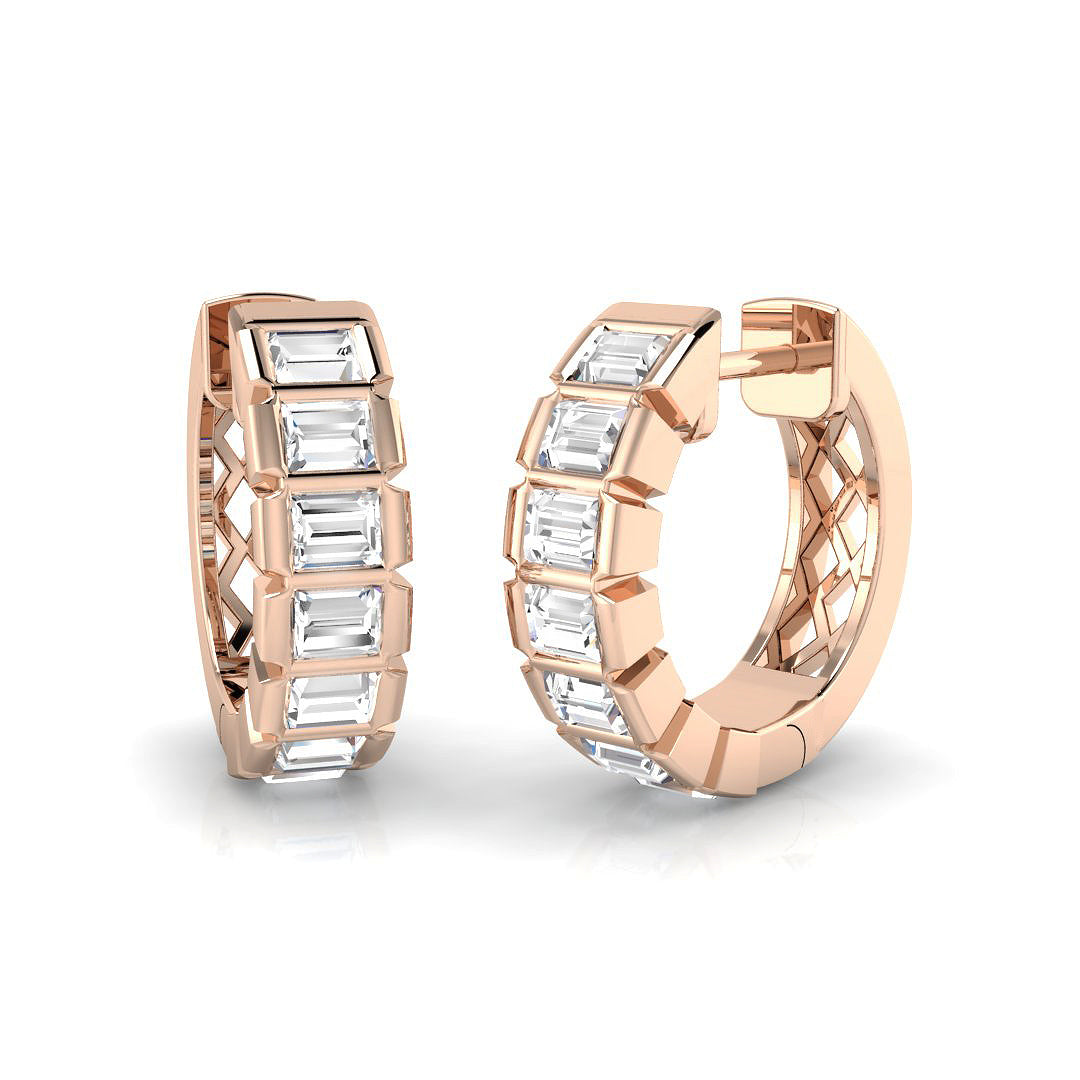 Hoop Earrings - Luxby 0.25ct Gold Elegant Accent