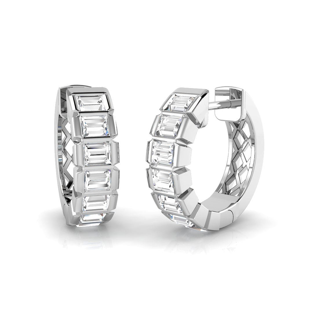 Hoop Earrings - Luxby 0.25ct Gold Elegant Accent