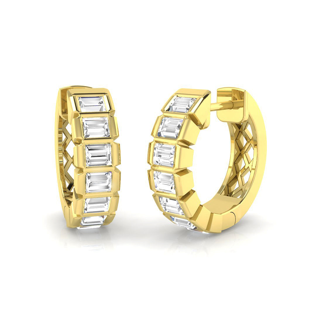 Hoop Earrings - Luxby 0.25ct Gold Elegant Accent