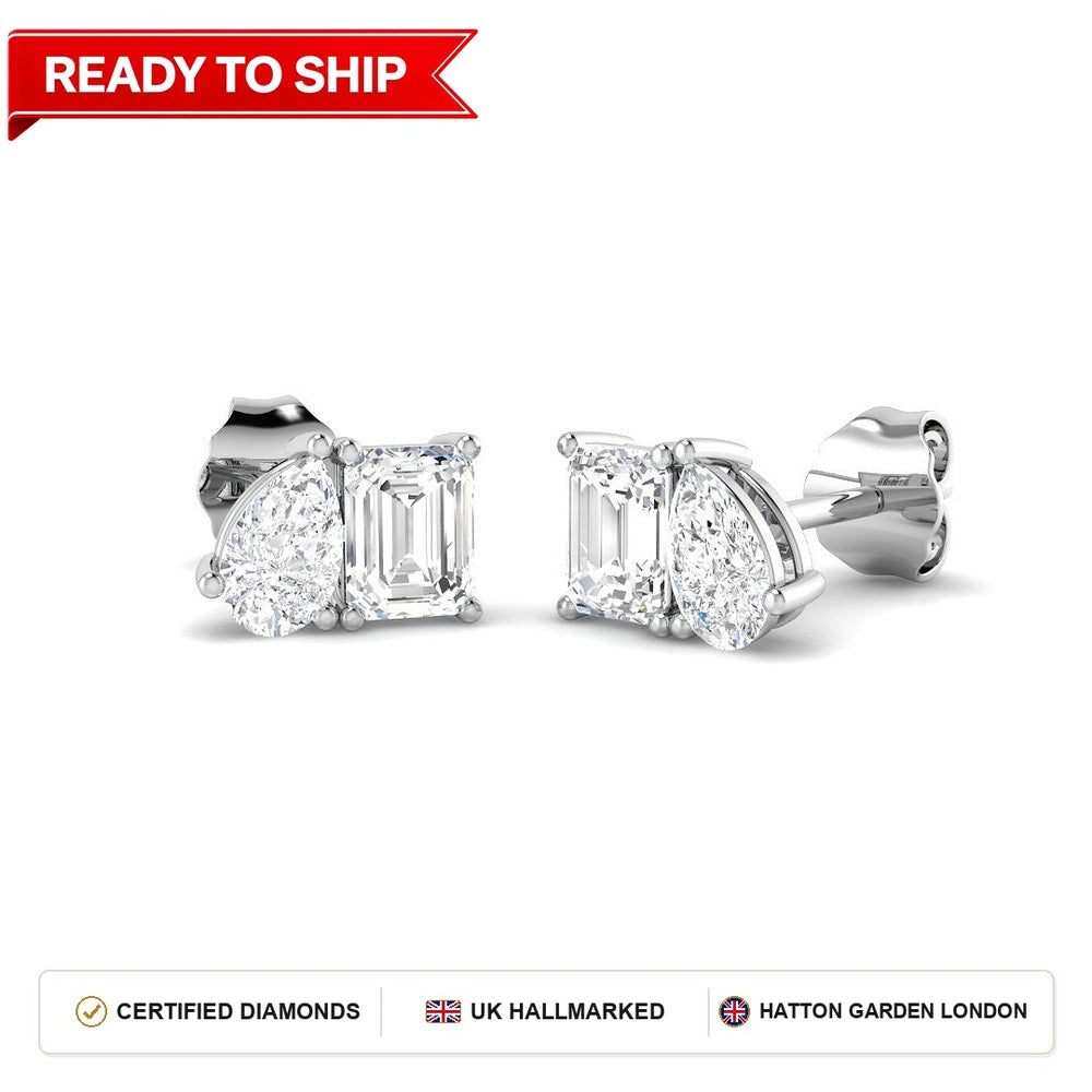 Lab grown diamond earring