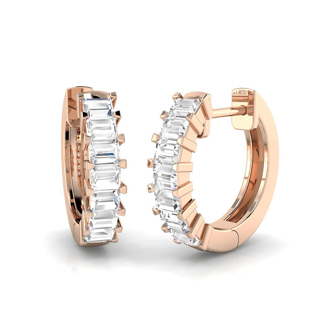 Hoop Earrings - Lurwy 0.5ct Gold Diamond Luxury