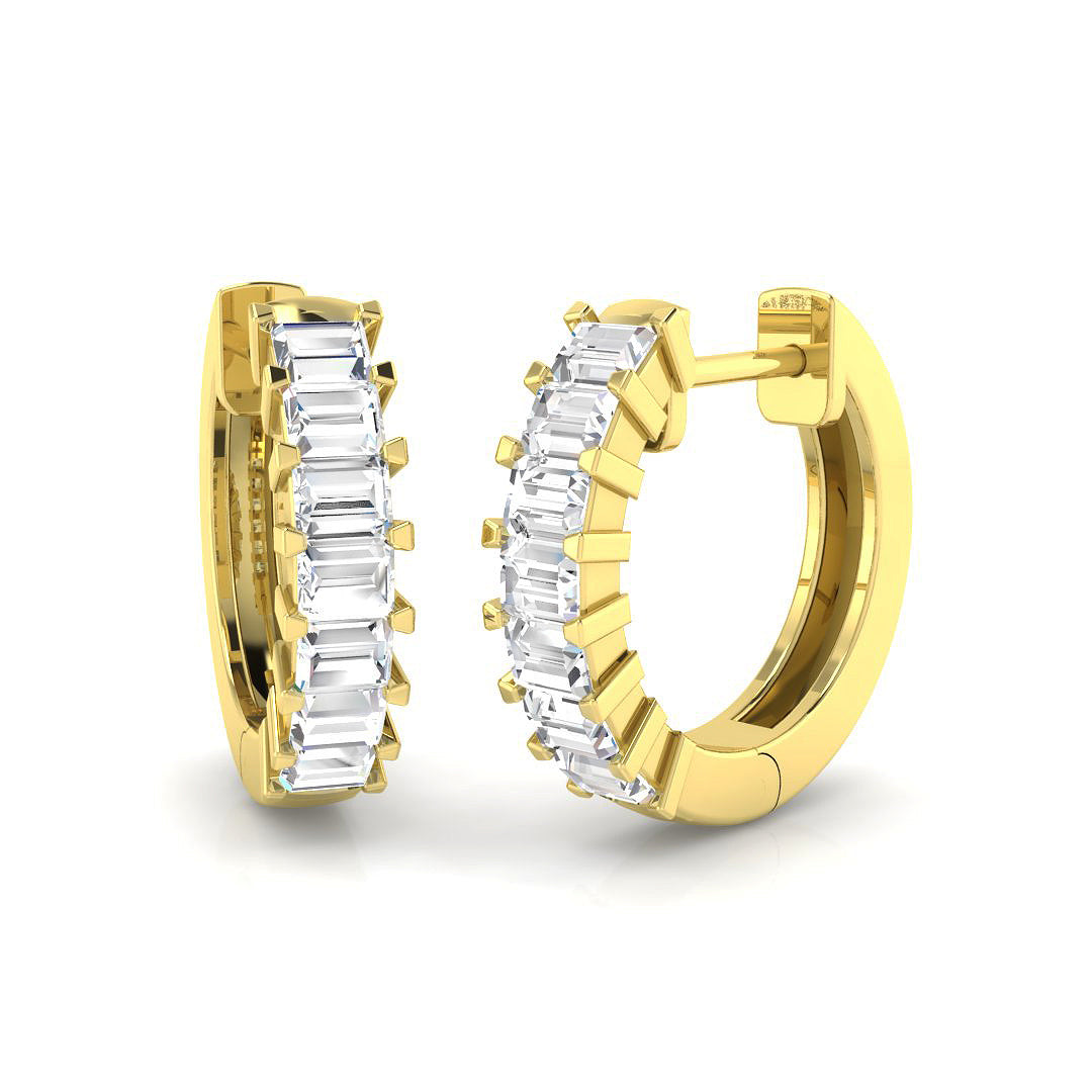 Hoop Earrings - Lurwy 0.5ct Gold Diamond Luxury