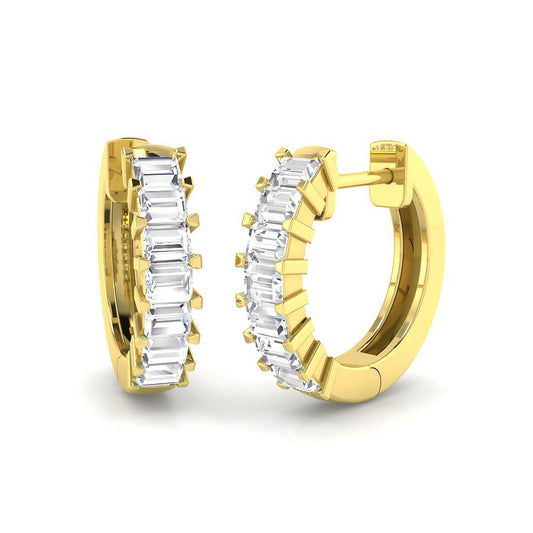Hoop Earrings - Lurwy 0.5ct Gold Diamond Luxury