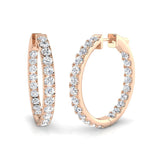 Hoop Earrings - Luvoy Elegant Luxury 0.5ct Gold
