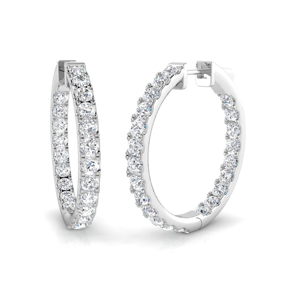 Hoop Earrings - Luvoy Elegant Luxury 0.5ct Gold