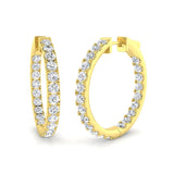 Hoop Earrings - Luvoy Elegant Luxury 0.5ct Gold