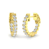 Hoop Earrings - Petal 0.5ct To 3.5ct Exquisite Diamond