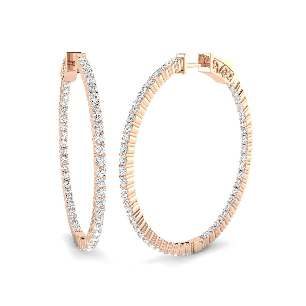 Hoop Earrings - Erfry 1.5ct-10ct Round Cut