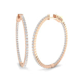 Hoop Earrings - Erfry 1.5ct-10ct Round Cut