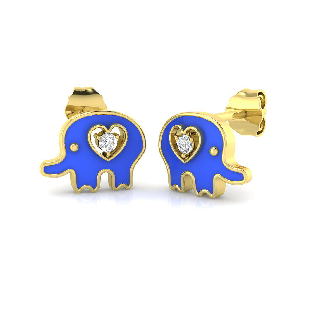 Lupvy Gold Diamond Earrings - 0.2ct Elegant Luxury Jewelry