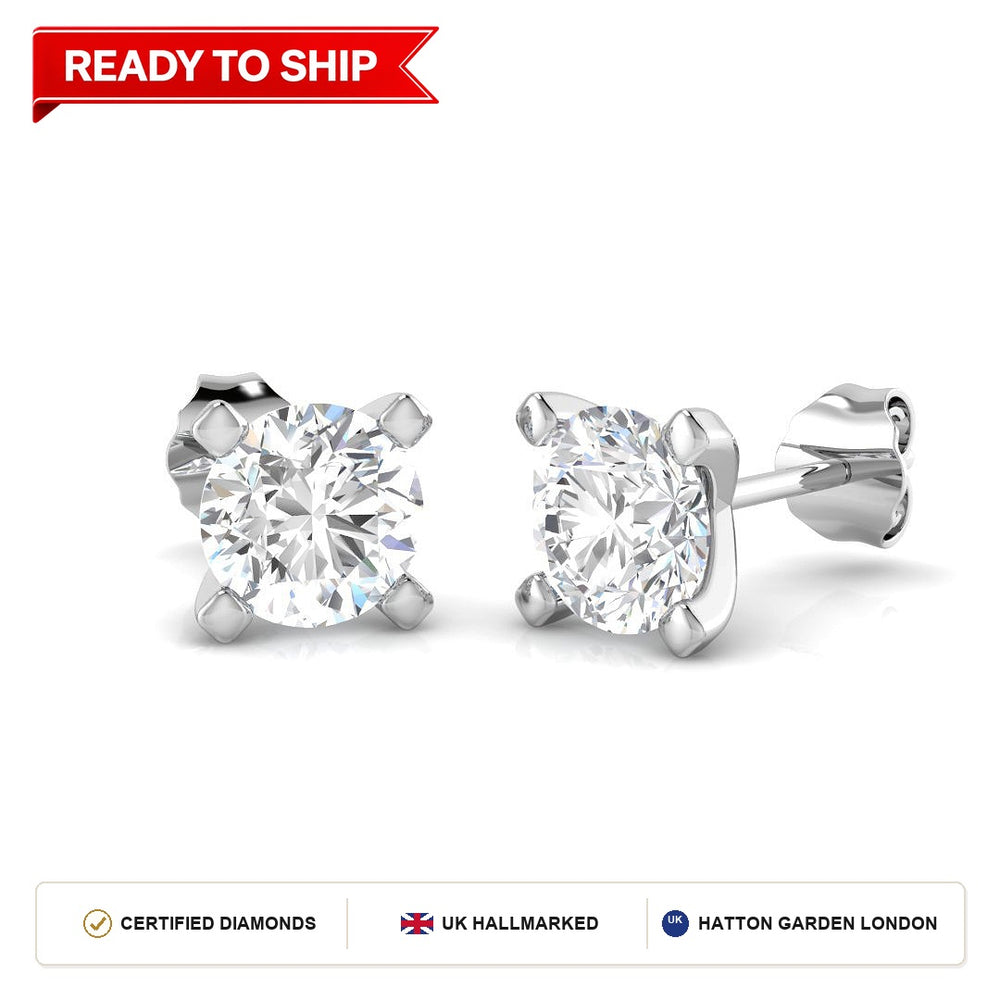 Lab grown diamond earring